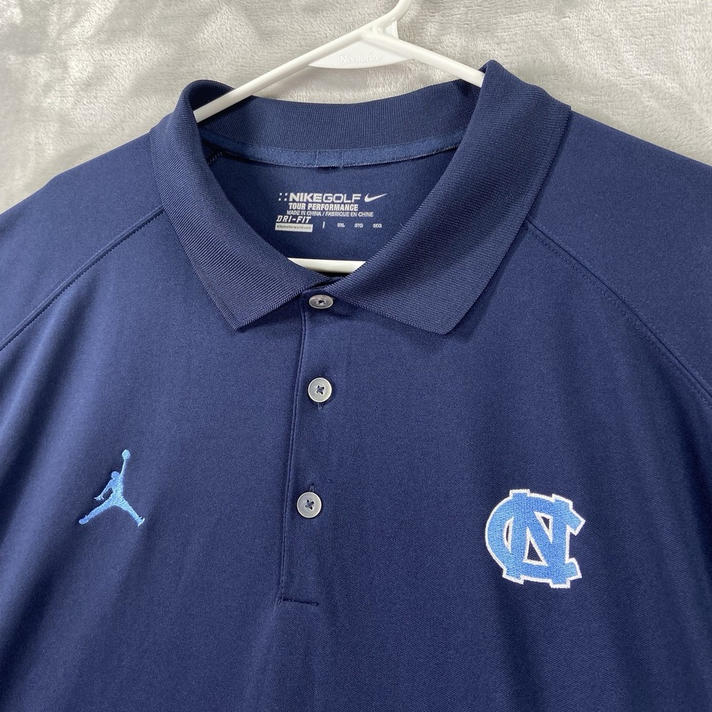 Nike Golf UNC Tar Heels Polo Shirt Mens 3XL Tour Performance Air Jordan Elite